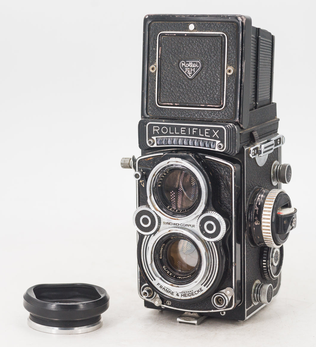 Rollei Rolleiflex 3.5F with Schneider Xenotar 75mm F/3.5 Medium Format Camera